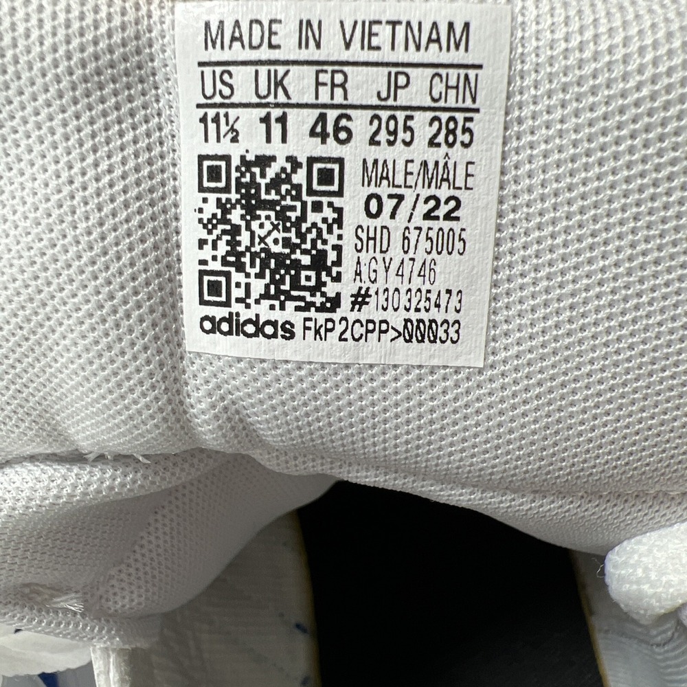 NEW adidas Men's 11.5‎ Hoops 3.0 Mid Basketball Shoe White/Green/Team Royal Blue - Picture 9 of 16